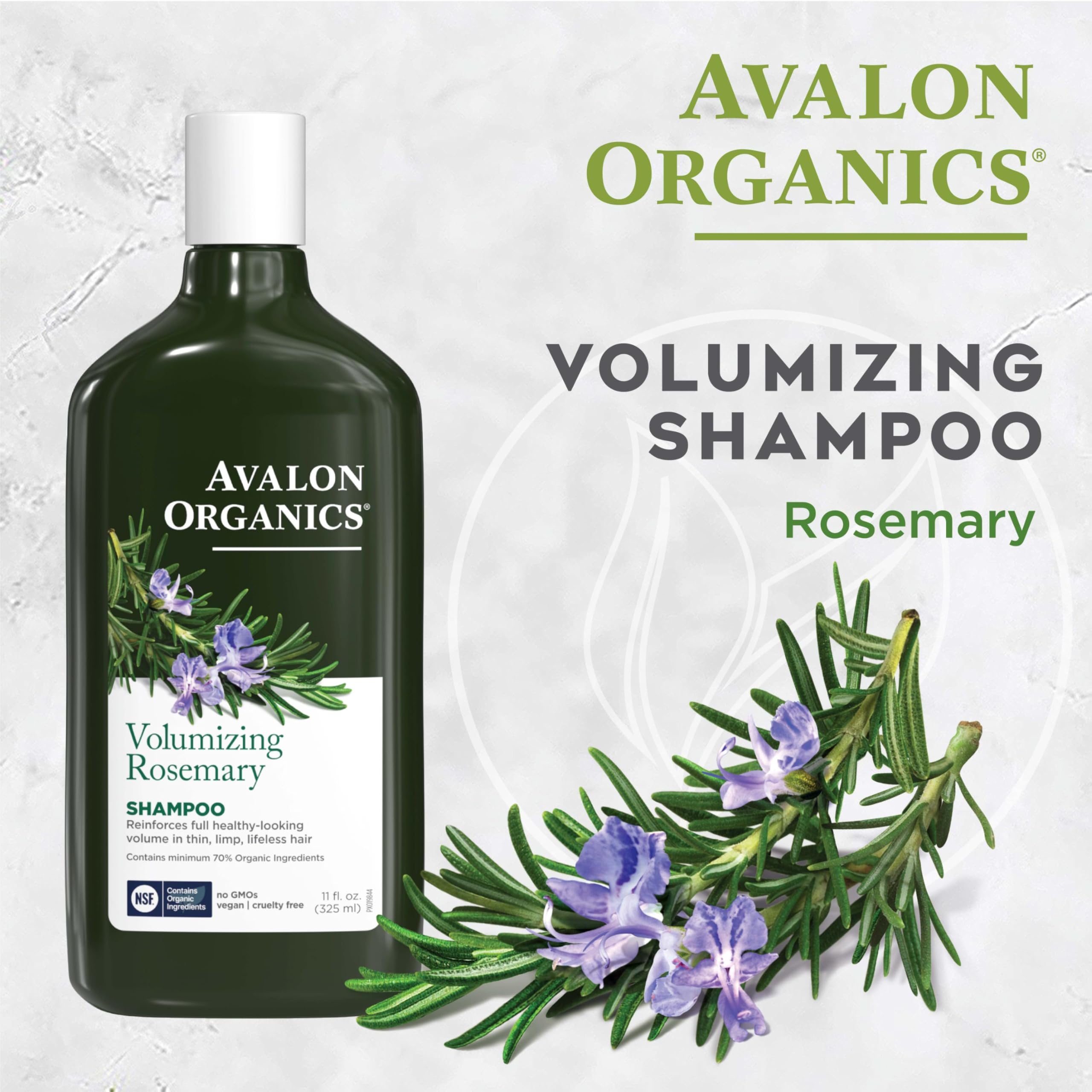 Avalon Organics shampoo lather texture with quinoa protein for lightweight volume