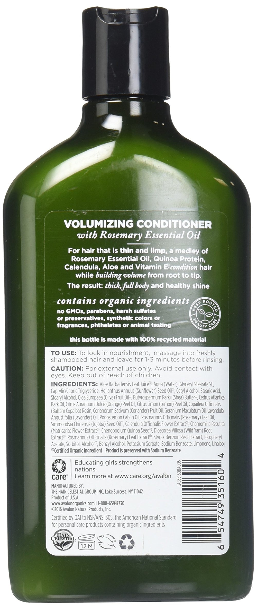 Avalon Organics creamy conditioner texture close-up illustrating lightweight hydration