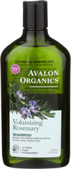 Avalon Organics front packaging showing rosemary shampoo and uplift benefit
