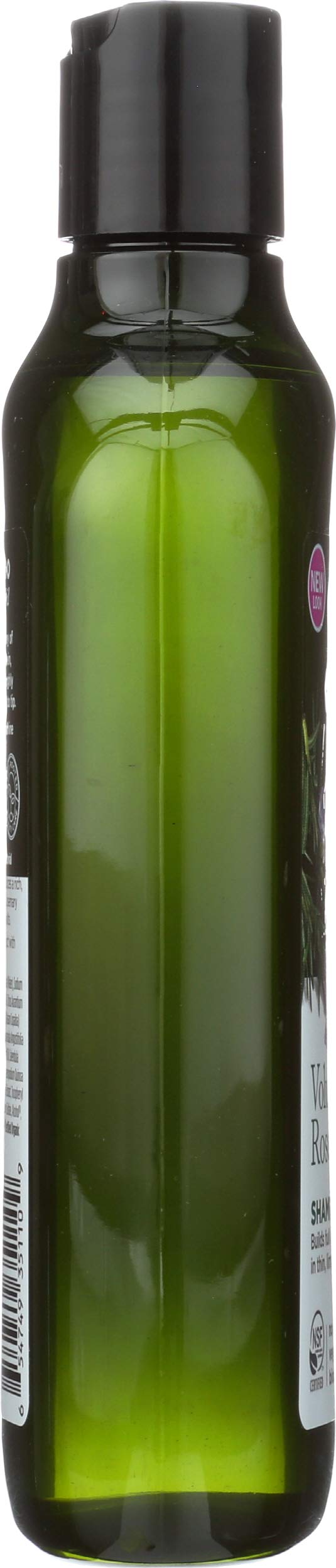 Avalon Organics bottle in hand to show 11 oz size and travel-friendly benefit