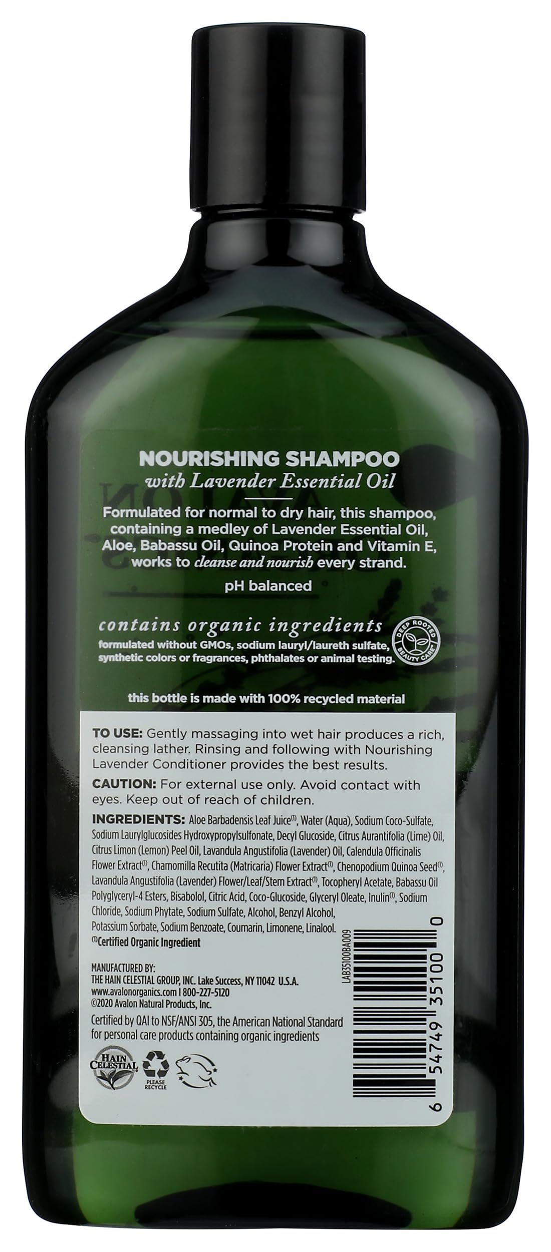 Avalon Organics pump close-up for easy dispensing and convenient use