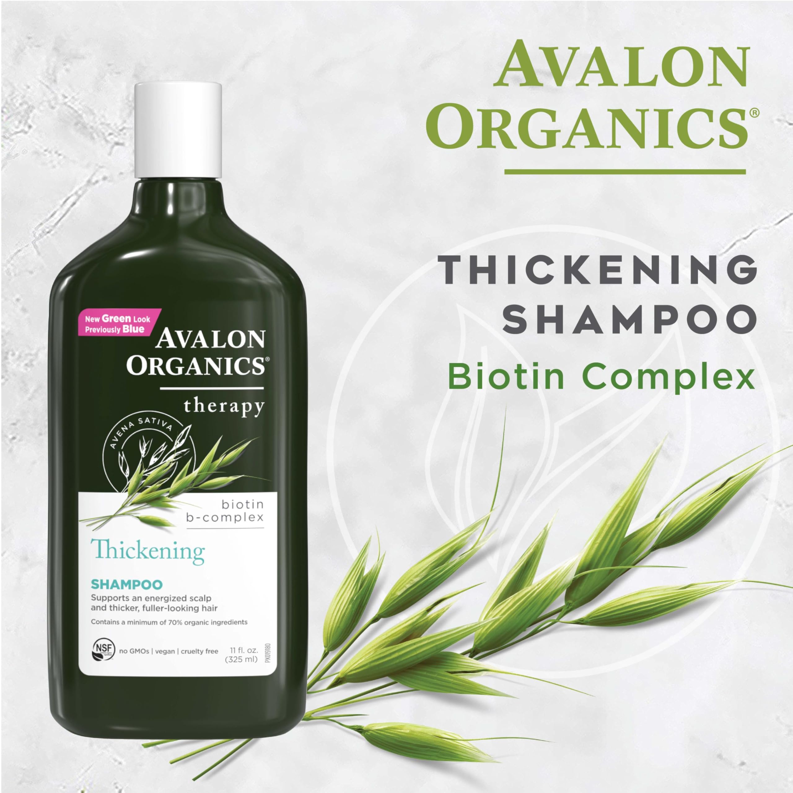 Avalon Organics shampoo being dispensed as foam to demonstrate gentle cleansing