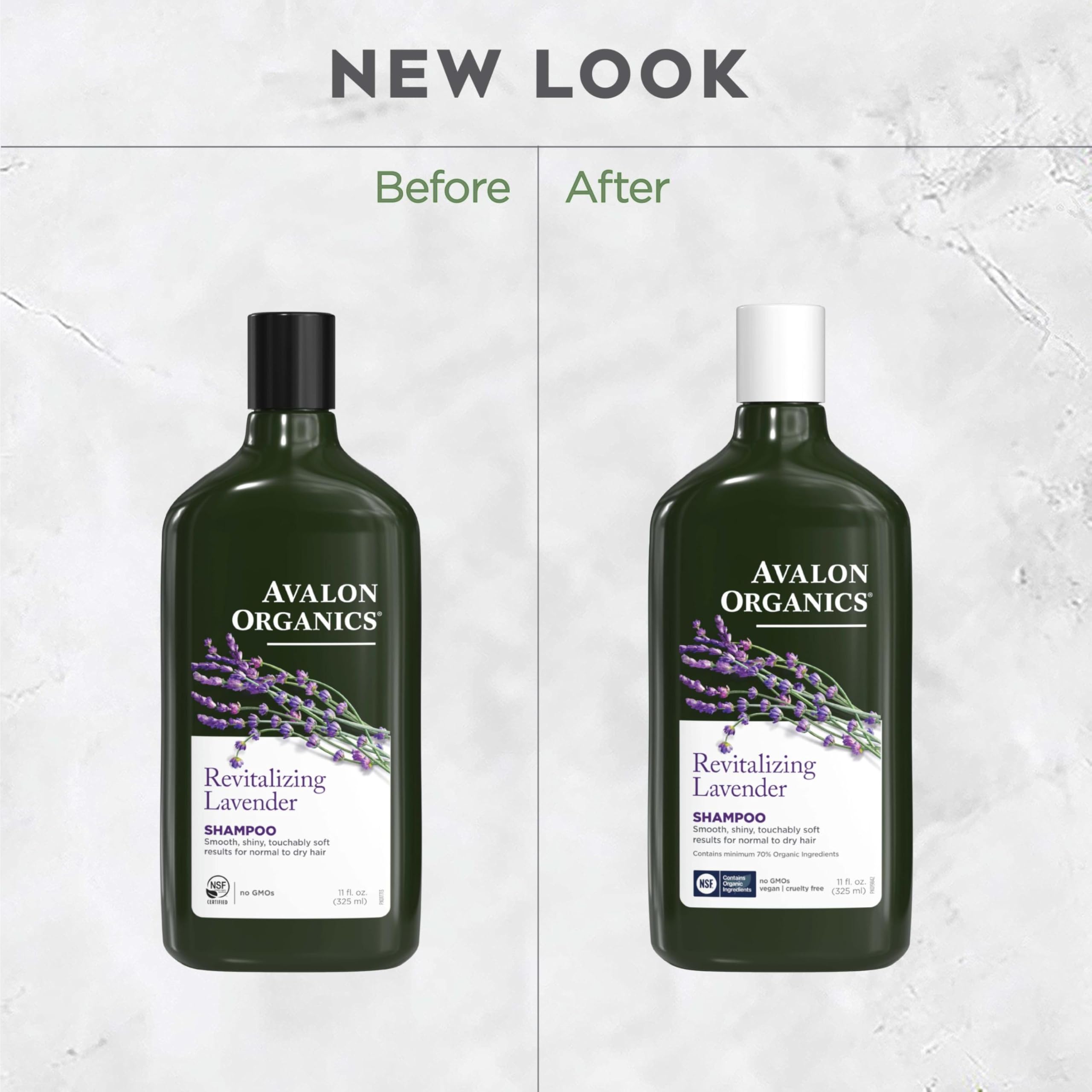 Avalon Organics bottle held in hand for scale showing travel-friendly 11 fl oz benefit