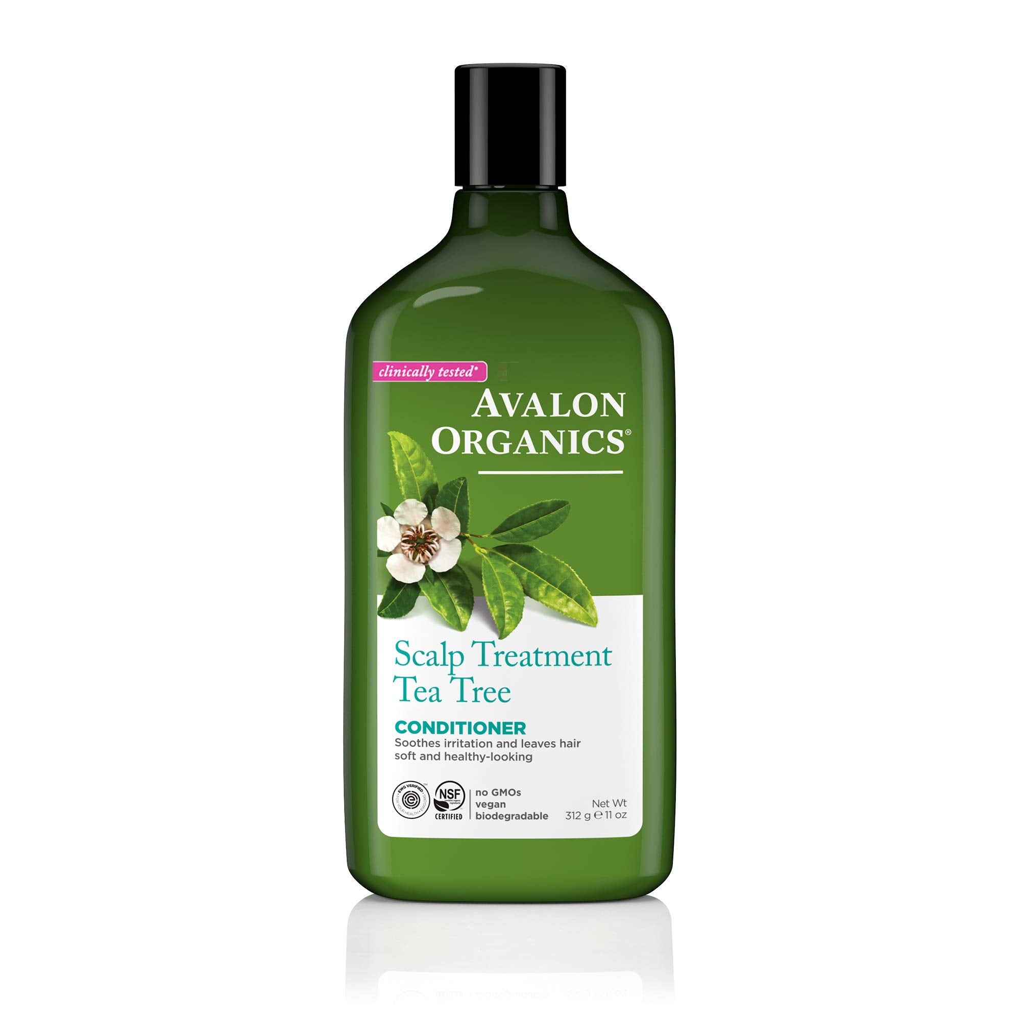 Avalon Organics front bottle view showing label and organic benefits for scalp relief