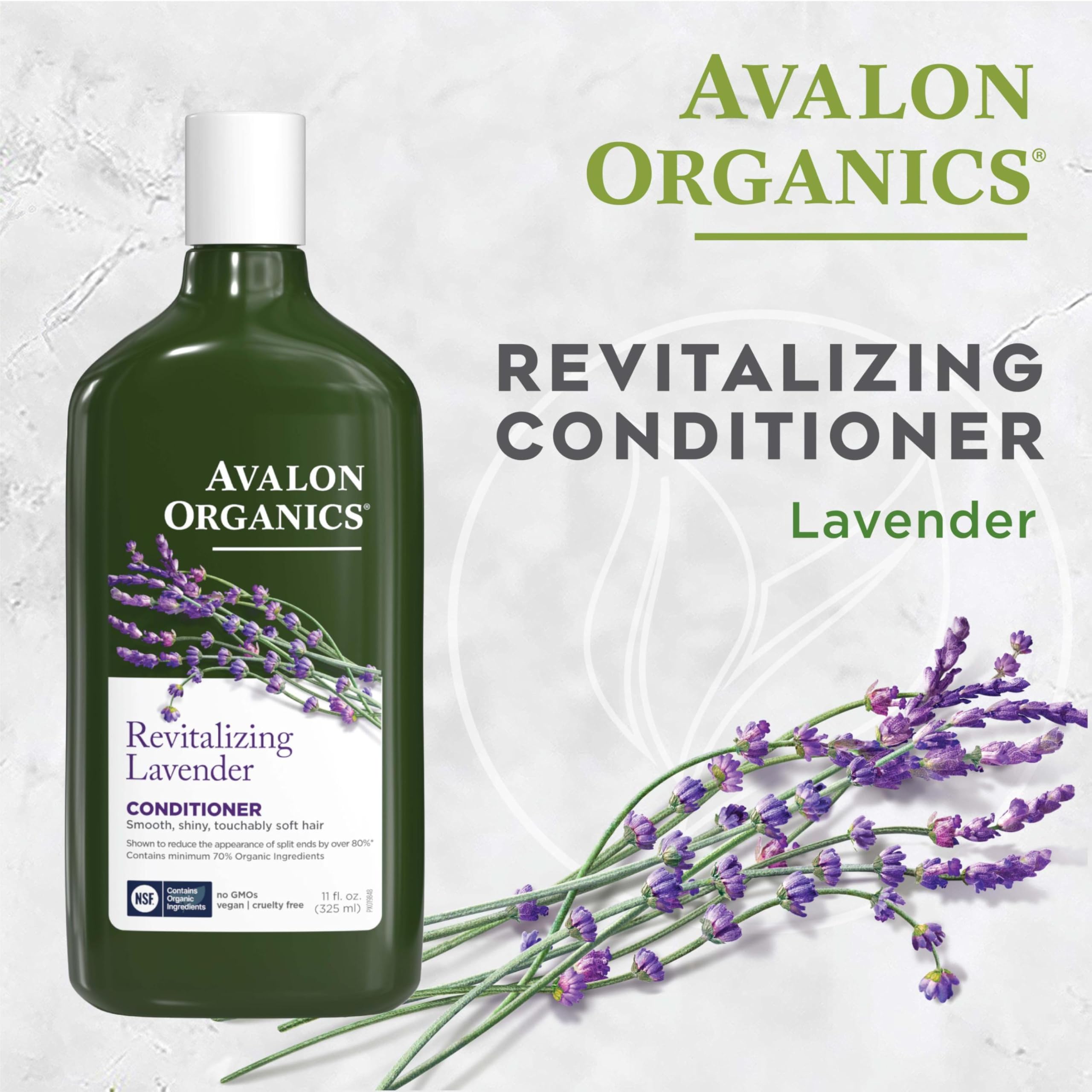 Avalon Organics creamy conditioner texture close-up showing smooth moisturizing finish