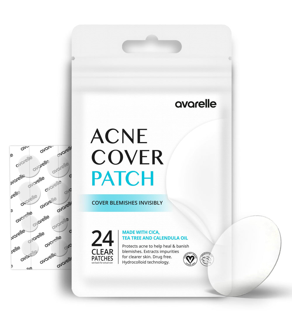 AVARELLE front packaging showing product name and 24 patches, clear benefit protection