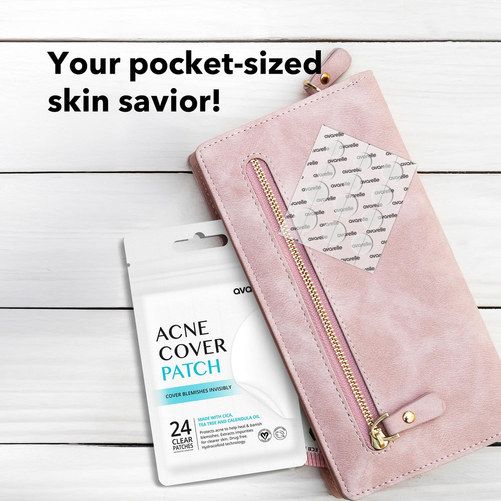 AVARELLE patch applied to cheek demonstrating discreet coverage and healing benefit