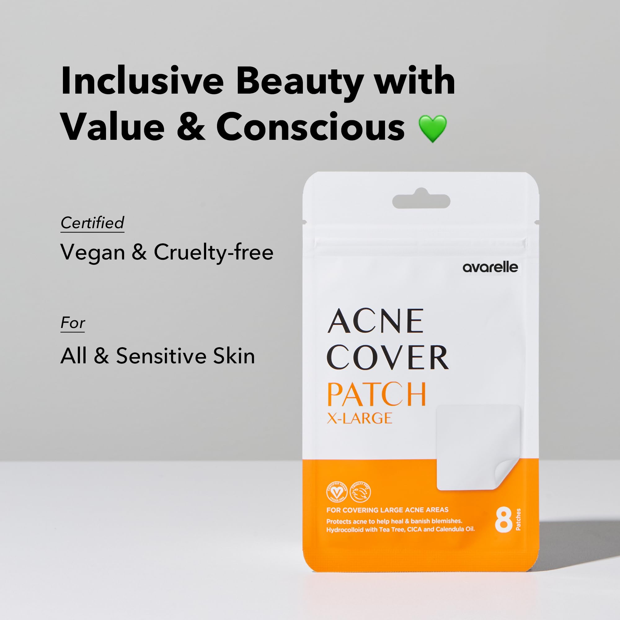AVARELLE patch on nose close-up, highlights secure fit and protection from friction