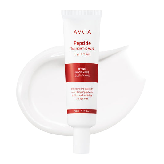 AVCA eye cream front packaging showing product and benefits