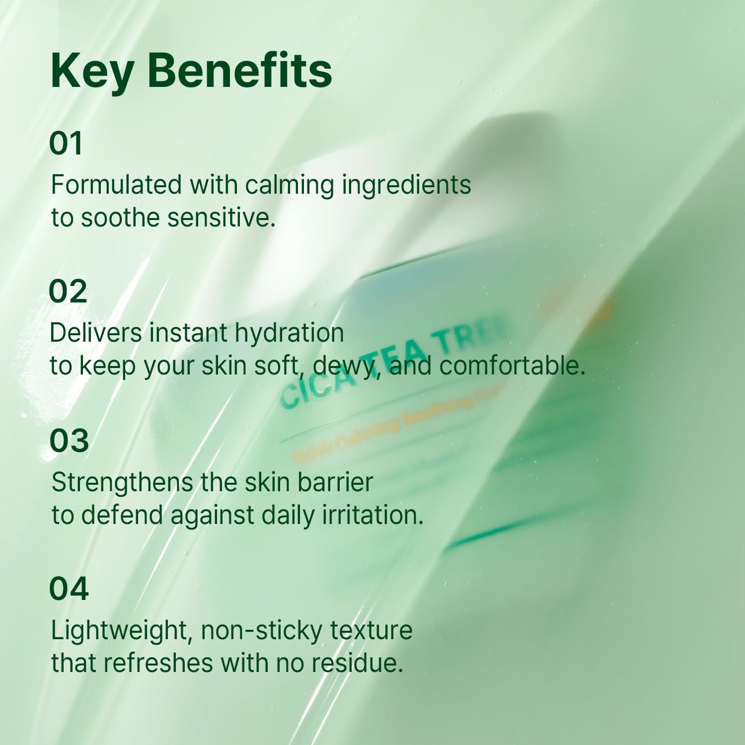 AVCA swatch on hand demonstrating lightweight absorption benefit