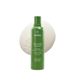 Aveda Be Curly front packaging showing bottle and 8.5 fl oz size benefit