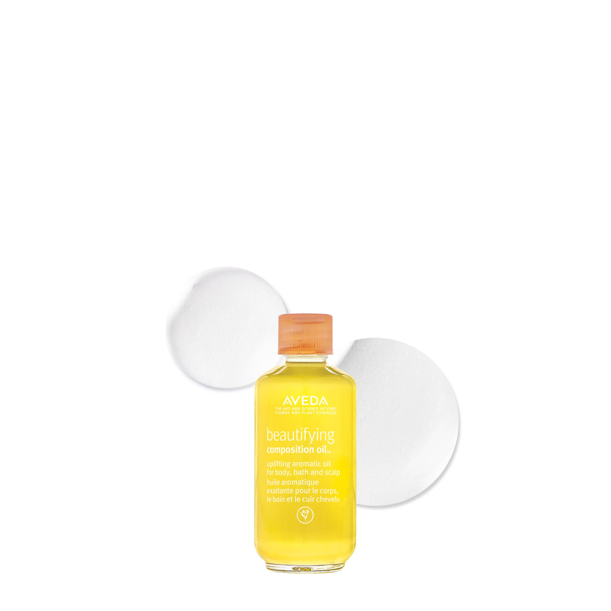 Aveda Beautifying Composition Oil front bottle showing label and size benefit