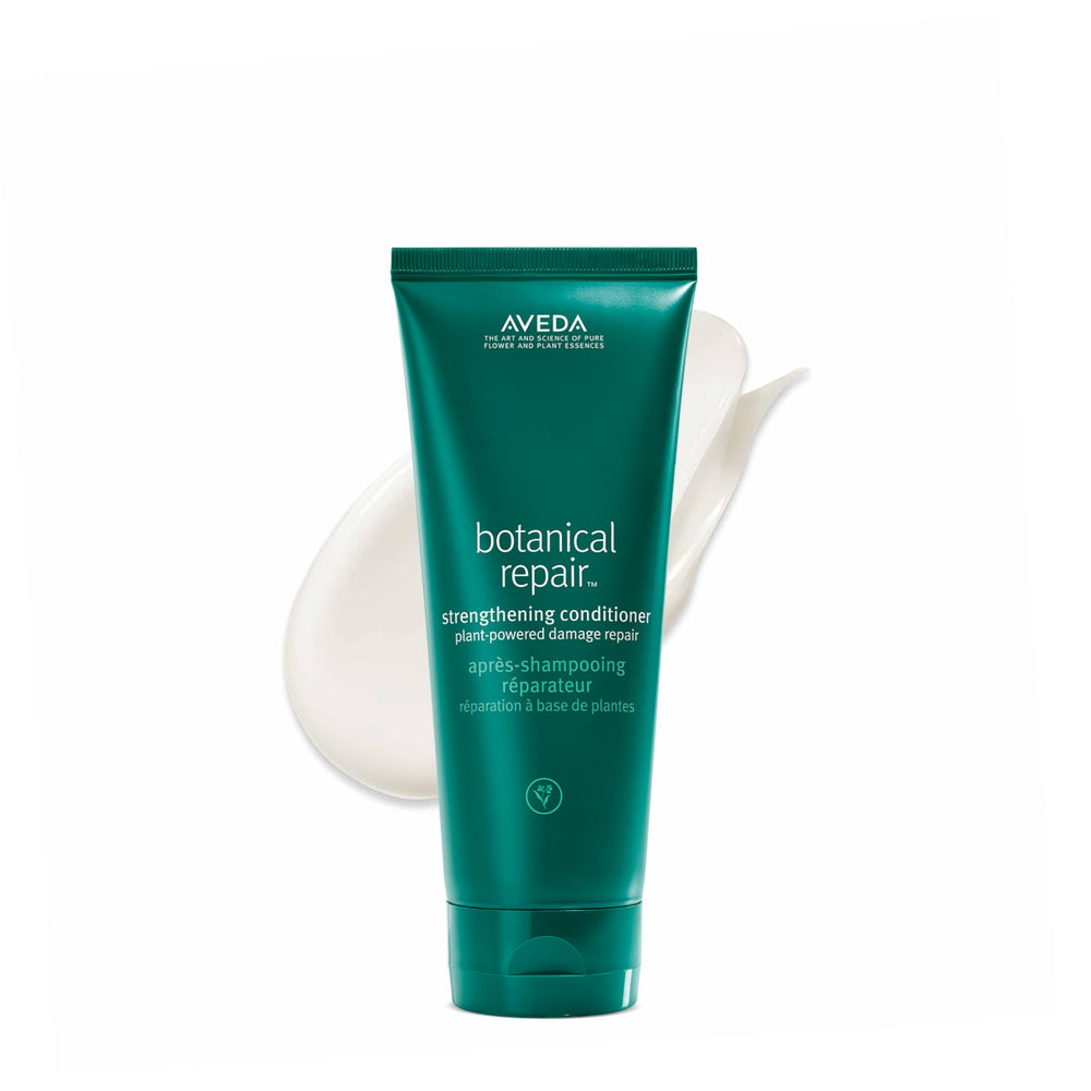 Aveda bottle front packaging showing brand and conditioner benefits