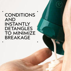 Aveda label and pump detail highlighting product name and eco credentials