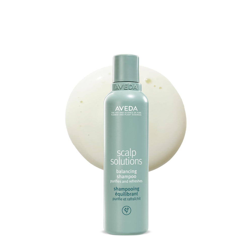 Aveda bottle front label showing product name and size for clear identification and trust
