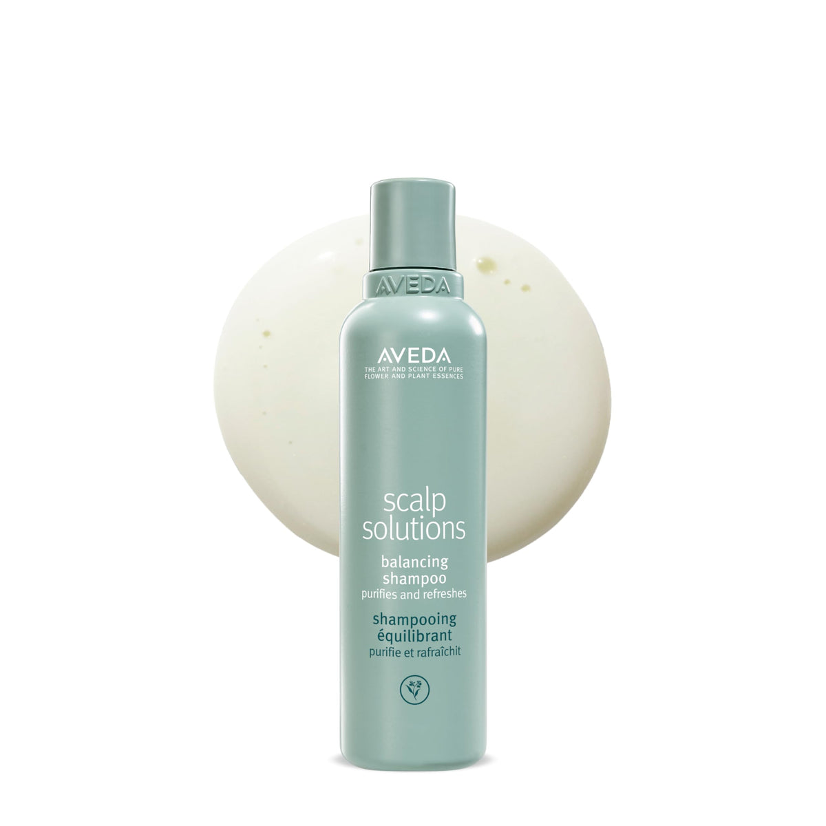 Aveda bottle front label showing product name and size for clear identification and trust