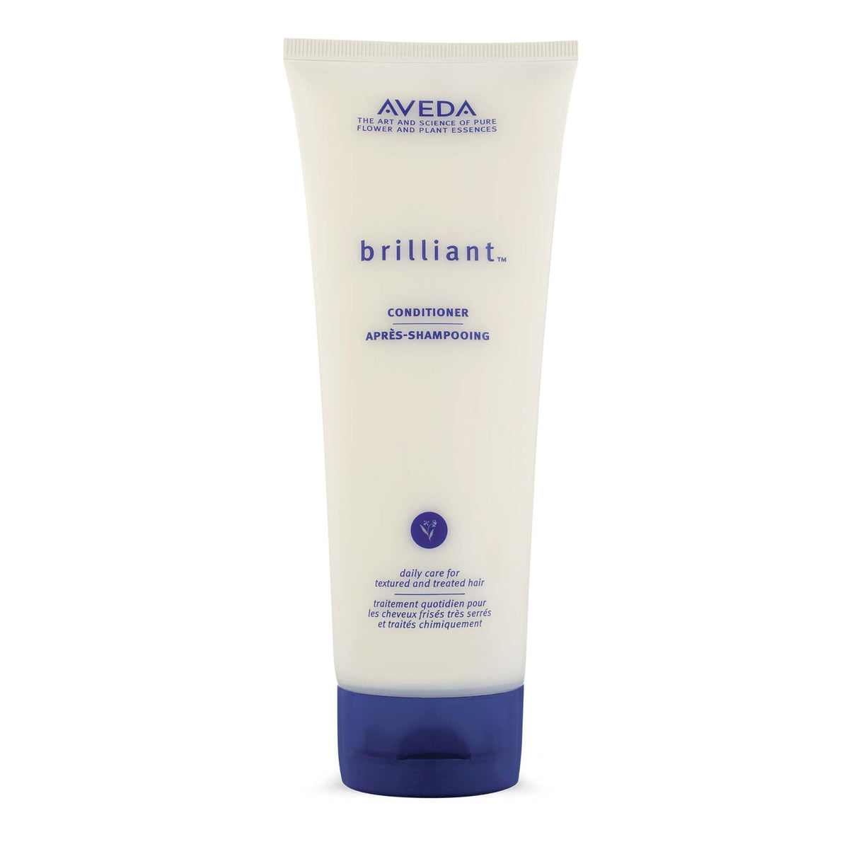 Aveda Brilliant conditioner front bottle showing brand and size for easy identification