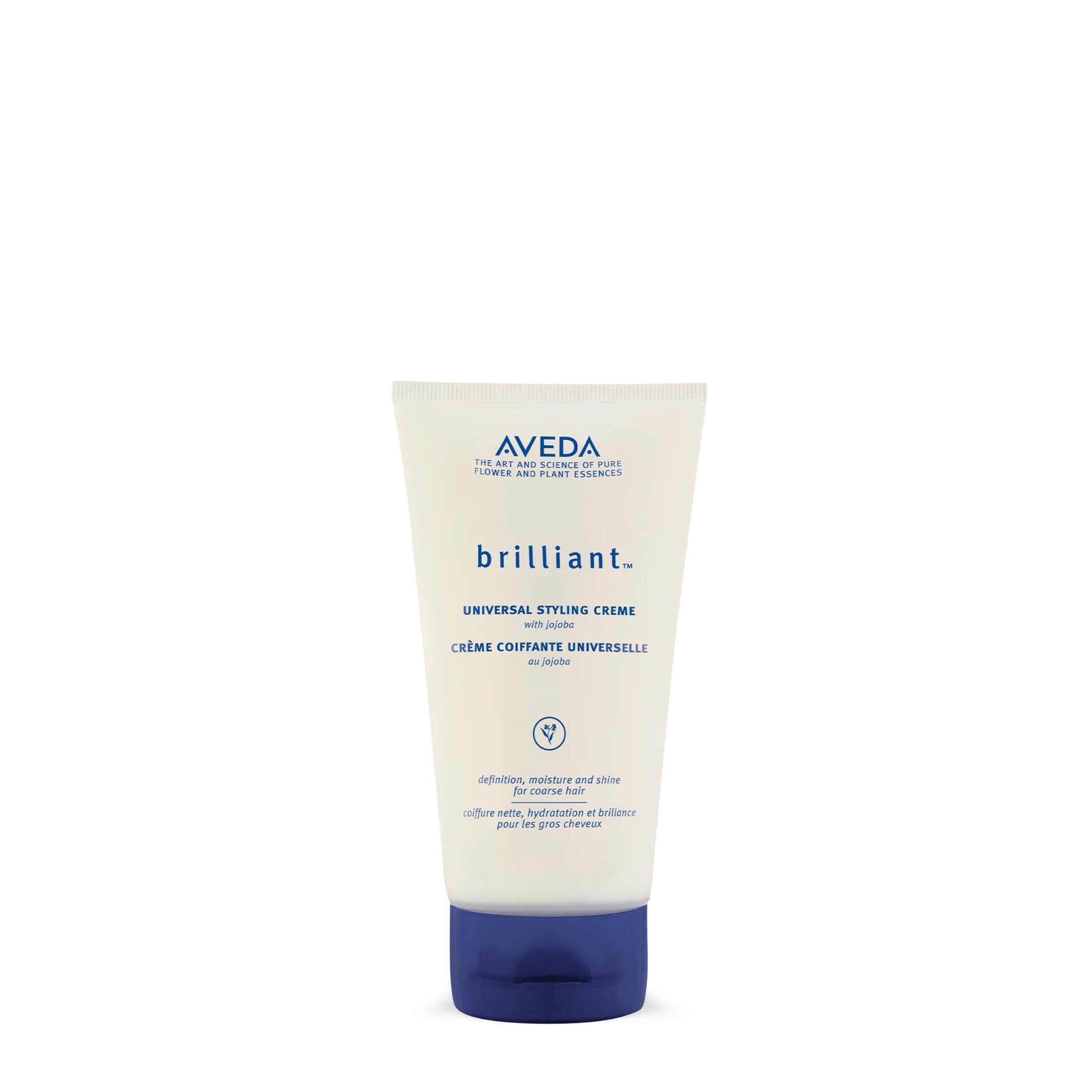 Aveda brilliant creme front jar showing label and size for quick identification and benefit