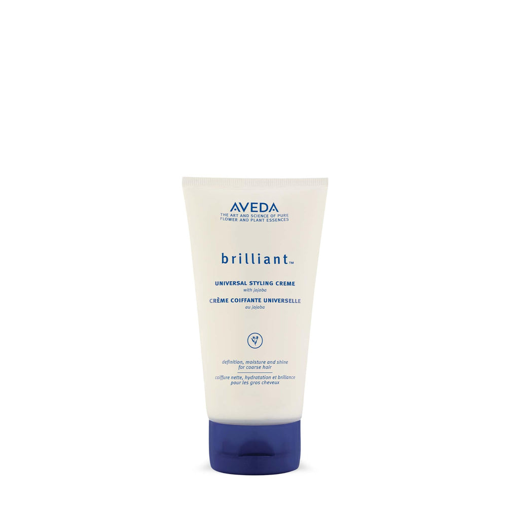 Aveda brilliant creme front jar showing label and size for quick identification and benefit