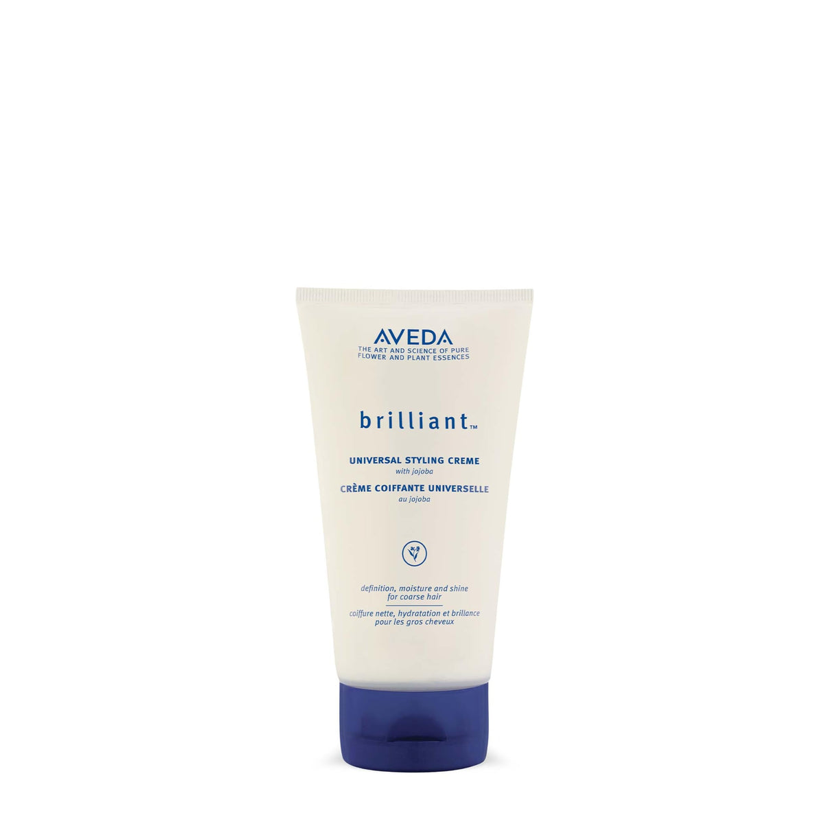 Aveda brilliant creme front jar showing label and size for quick identification and benefit