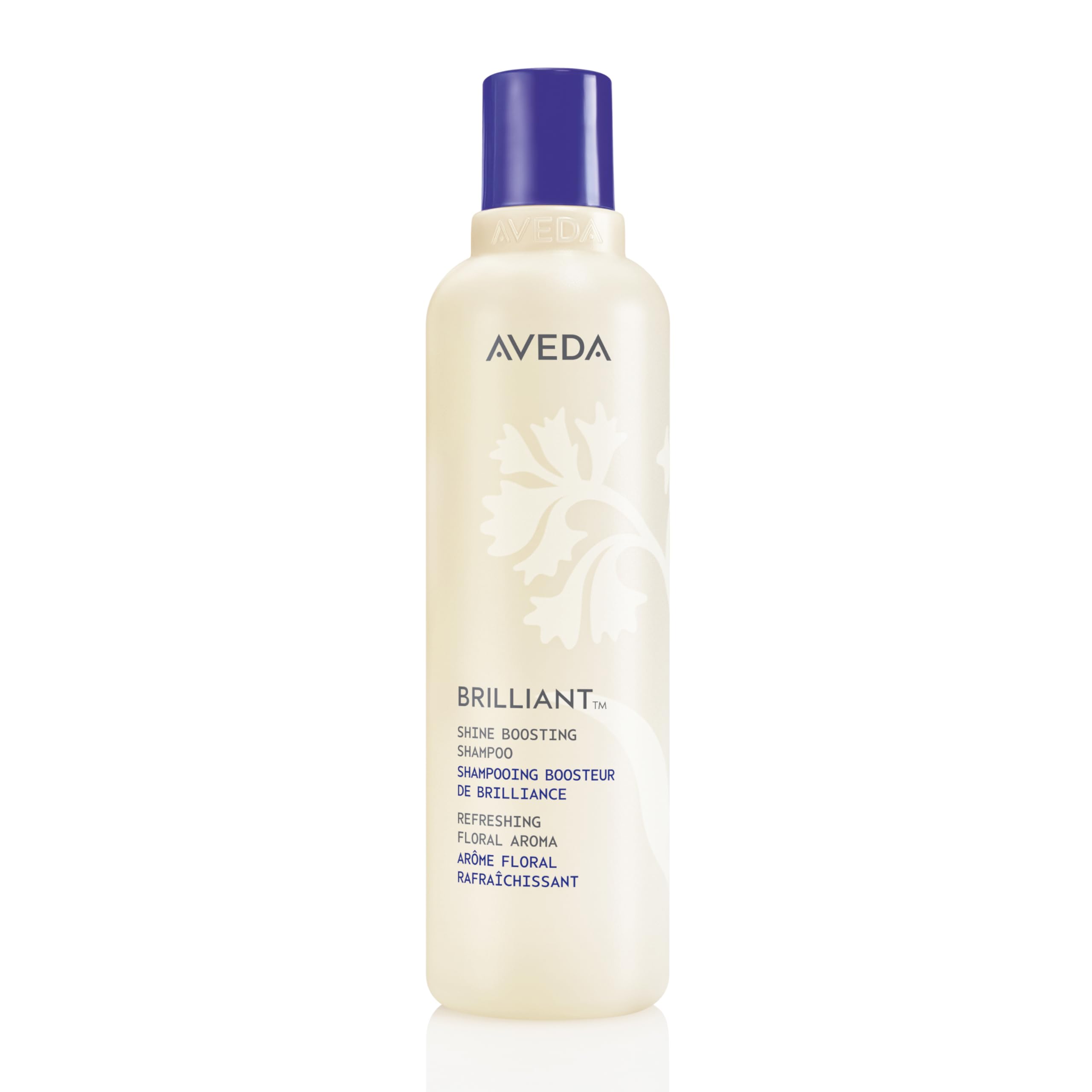 Aveda bottle front view showing clean packaging and product benefit of shine