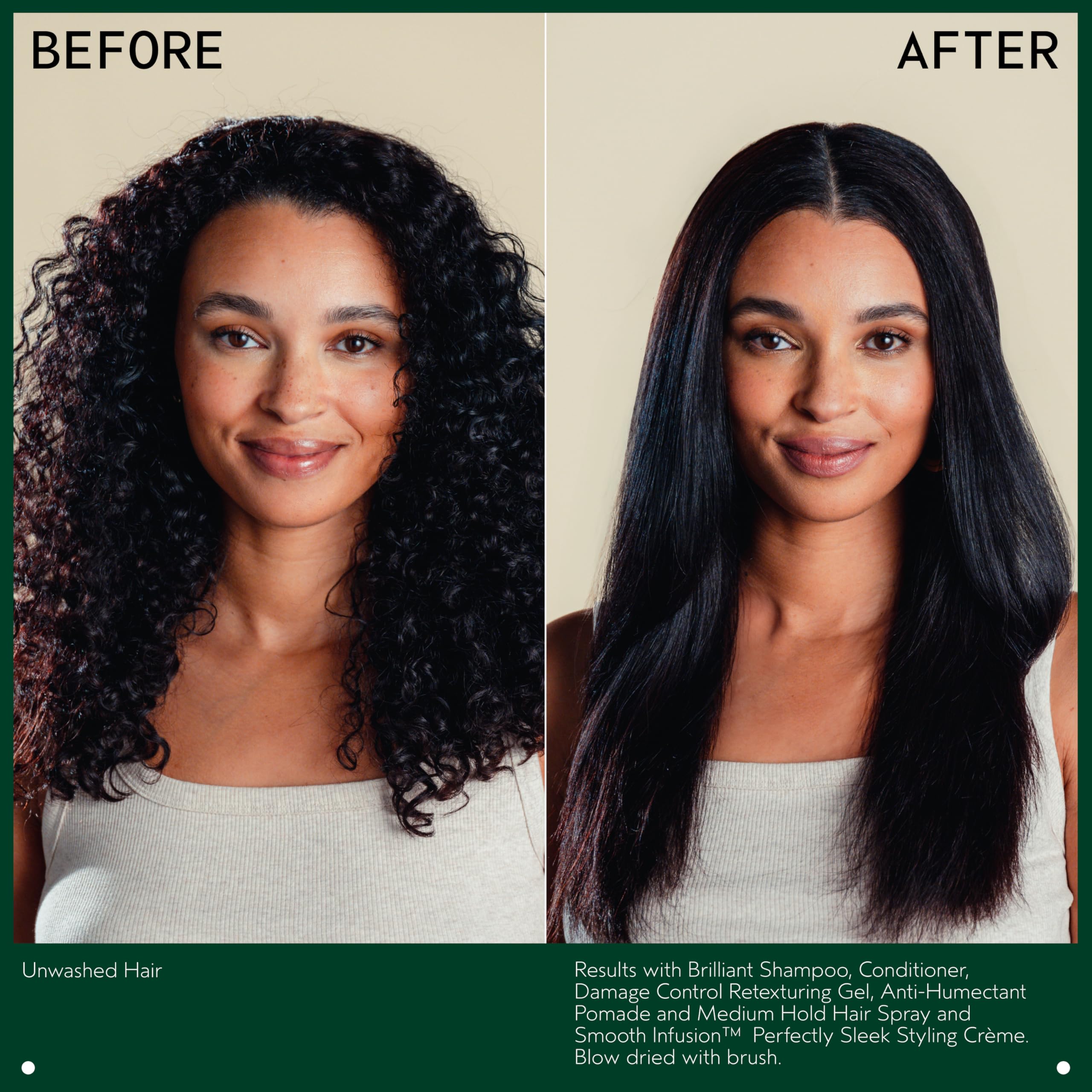 Aveda lather on hair showing effective build-up removal and visible shine