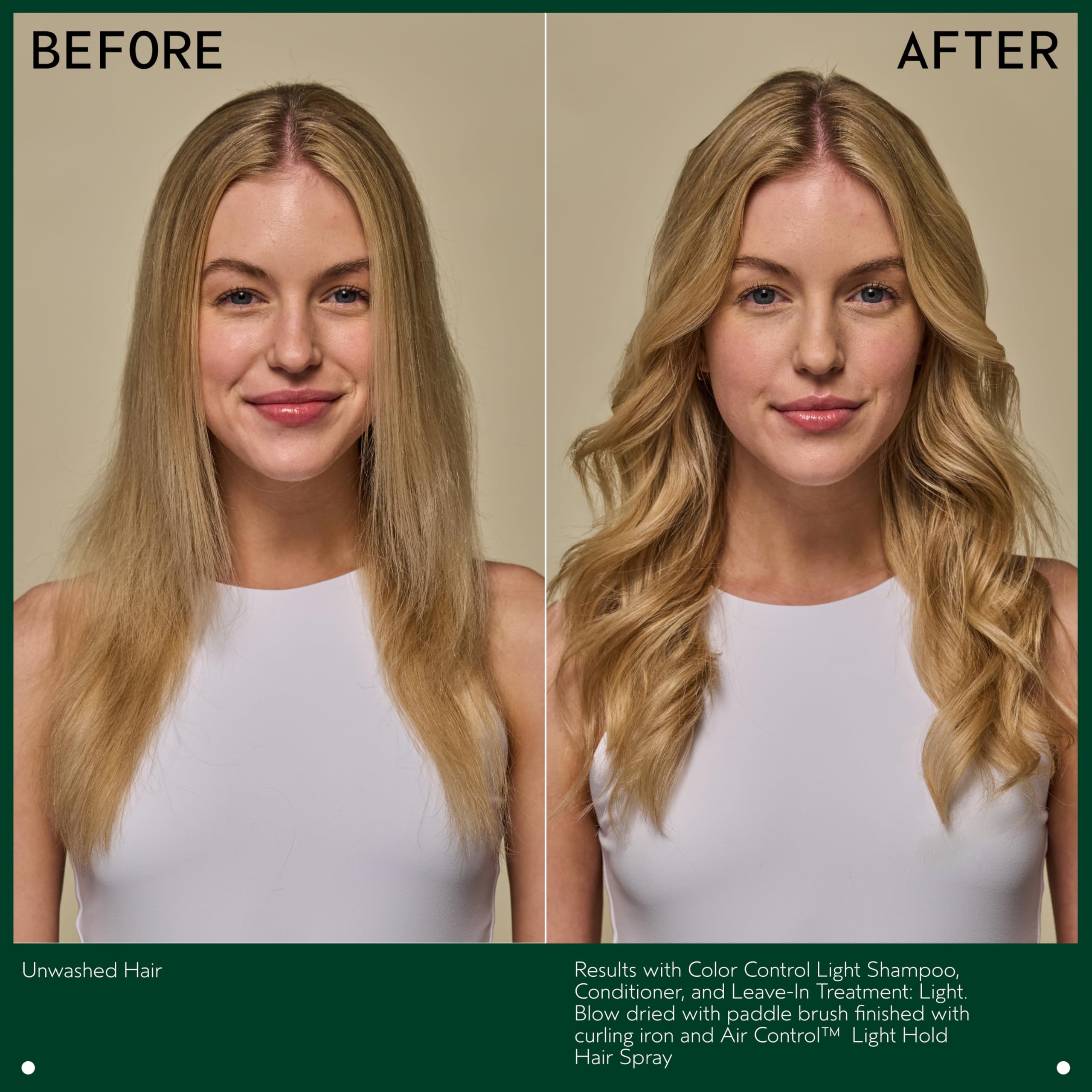 Aveda Color Control Light label detail highlighting naturally derived ingredients and benefits
