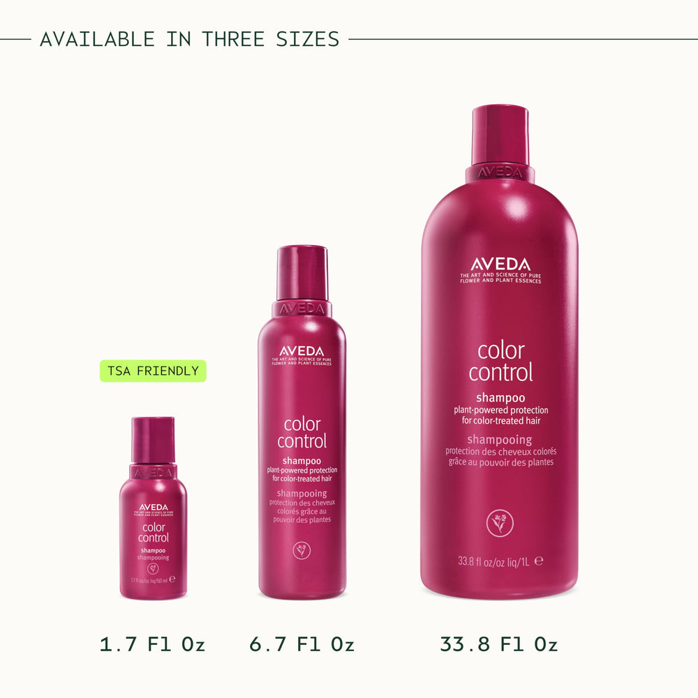 Aveda Color Control Light styled on bathroom vanity conveying salon-quality routine benefit