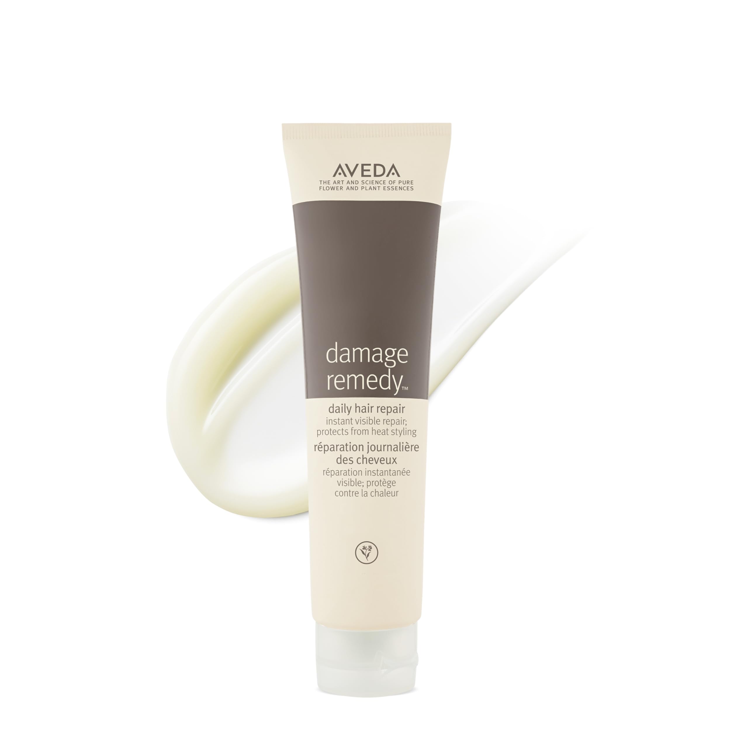 Aveda front packaging showing bottle and benefits for easier styling