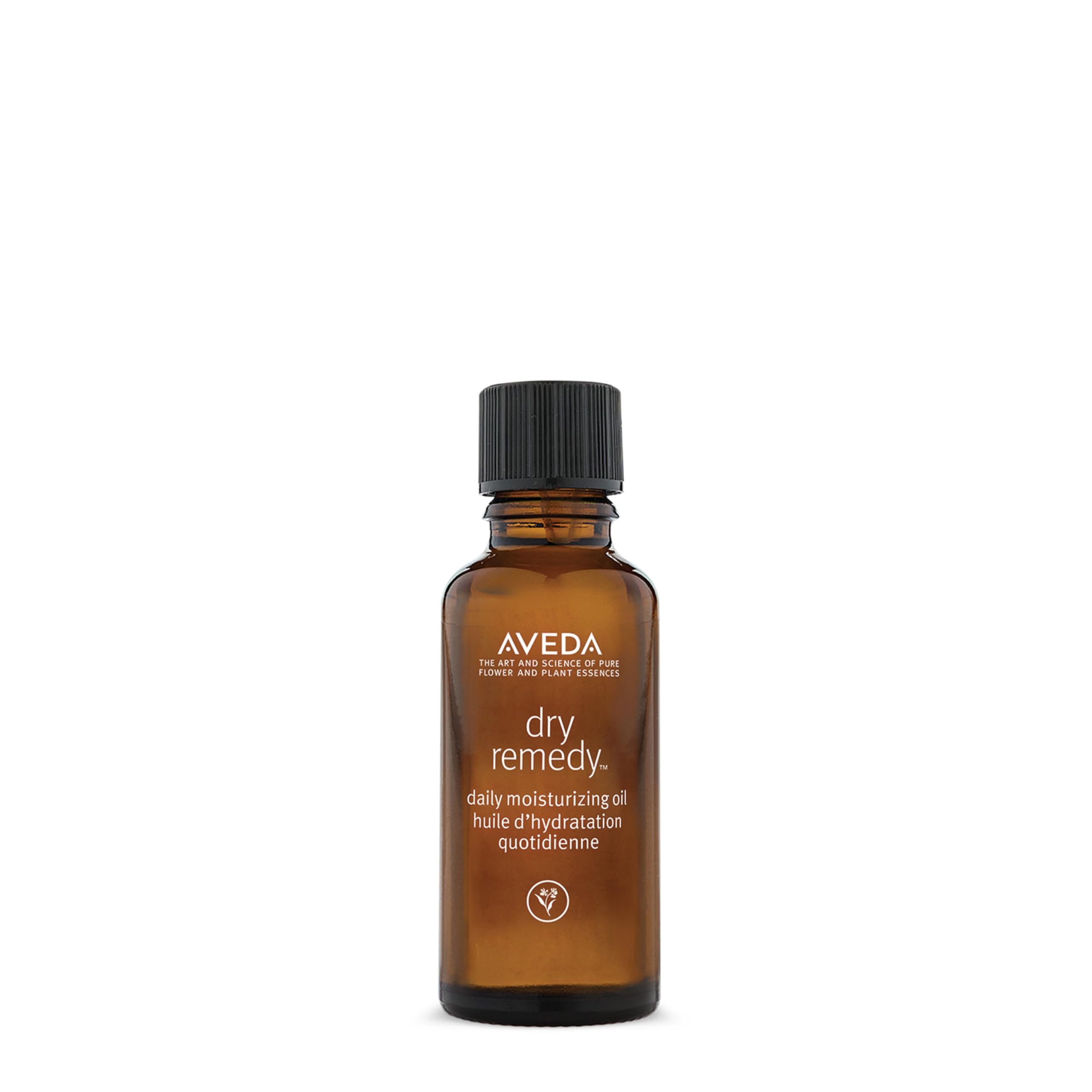 Aveda bottle front view showing product and branding with moisturizing benefit