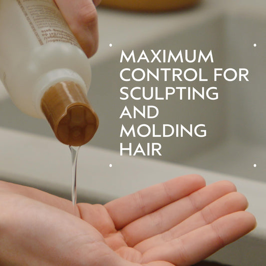 Aveda Flax Seed Aloe open cap gel texture highlighting smooth consistency