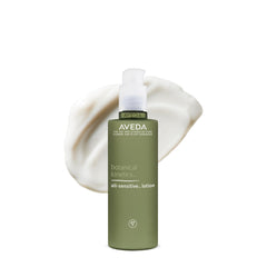 Aveda front packaging showing bottle and label, communicates gentle formulation