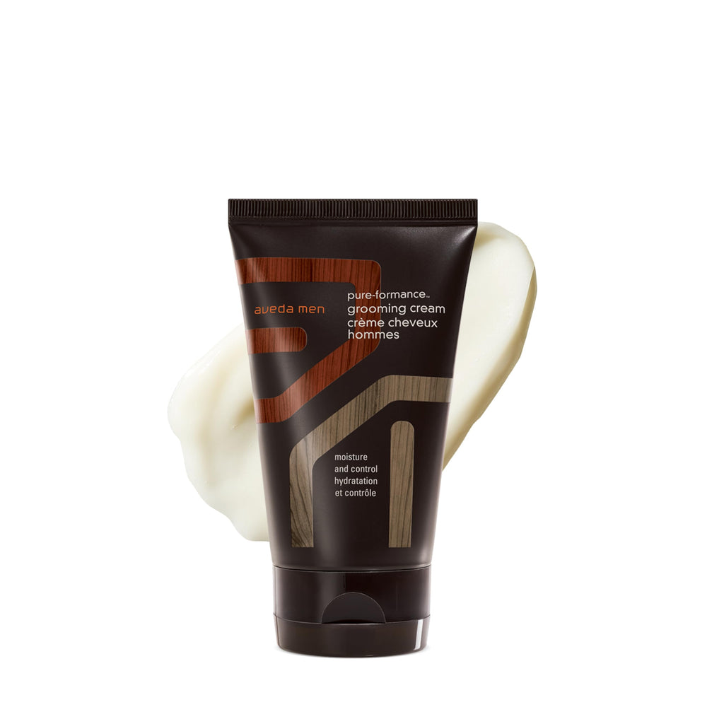 Aveda grooming cream front packaging showing size and branding for easy recognition
