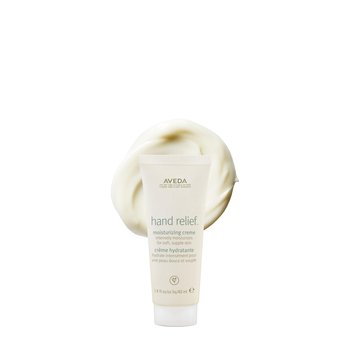 Aveda hand relief front packaging showing tube and label benefits