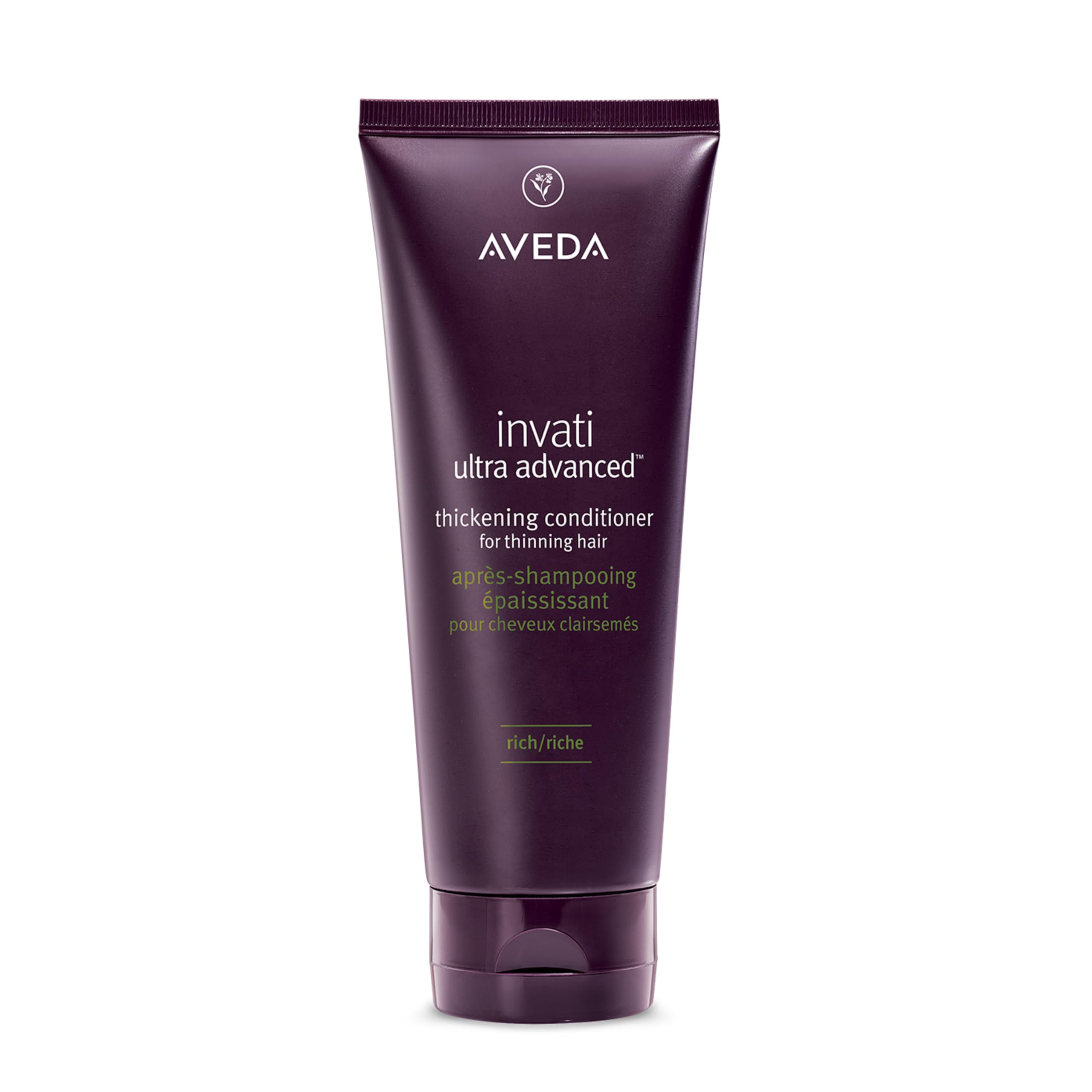 Aveda Invati Ultra Rich conditioner front packaging showing product benefit
