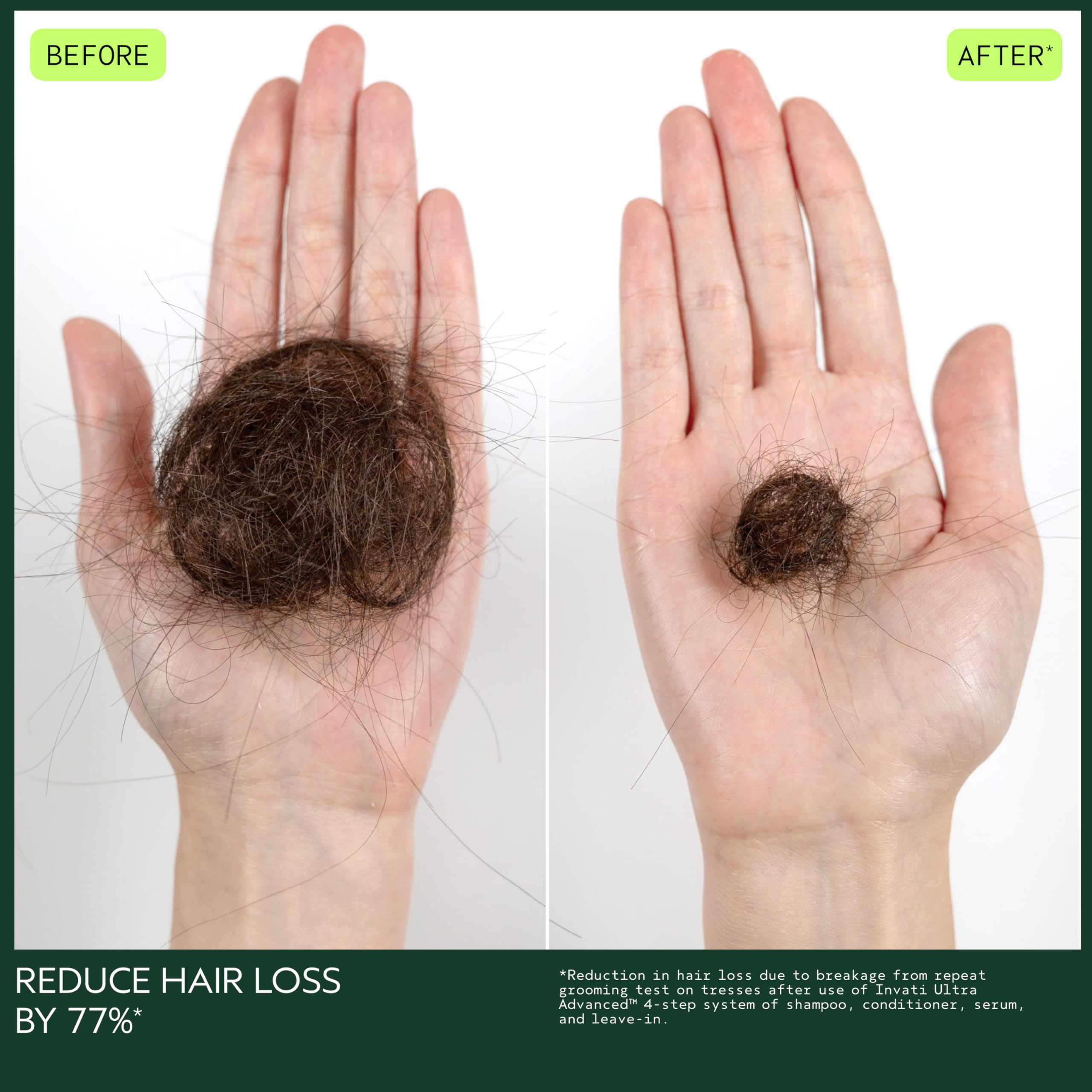 Aveda Invati Ultra Rich conditioner before and after hair thickness comparison