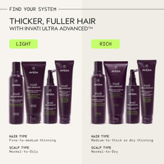 Aveda Invati Ultra serum on bathroom shelf in a daily routine setting