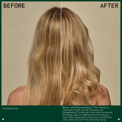 Aveda shampoo lather on blonde hair demonstrating gentle cleanse