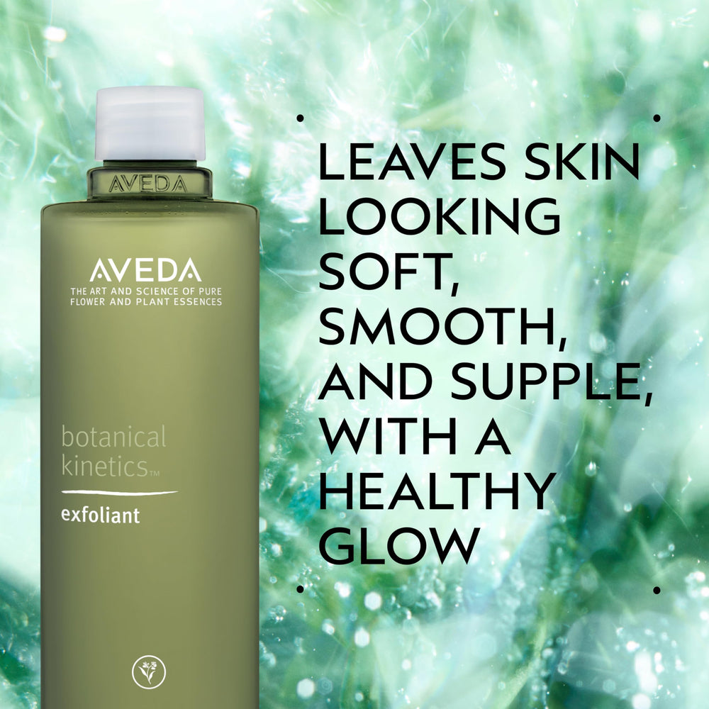 Aveda liquid texture on skin highlighting gentle smoothing effect