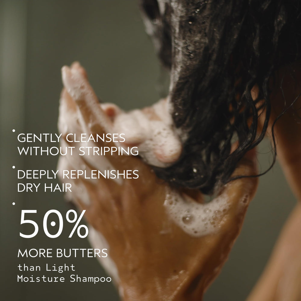 Aveda pump and label close-up highlighting ingredients and clean formulation benefit