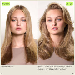 Aveda pure abundance rich lather in hand rinses away product build-up benefit