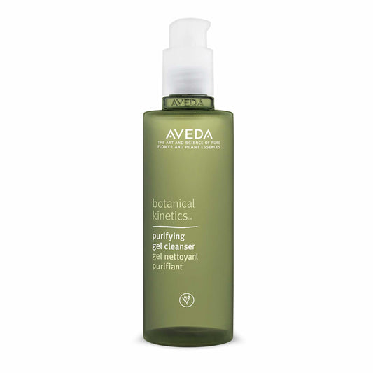 Aveda purifying gel cleanser front bottle shows clean packaging and natural benefit