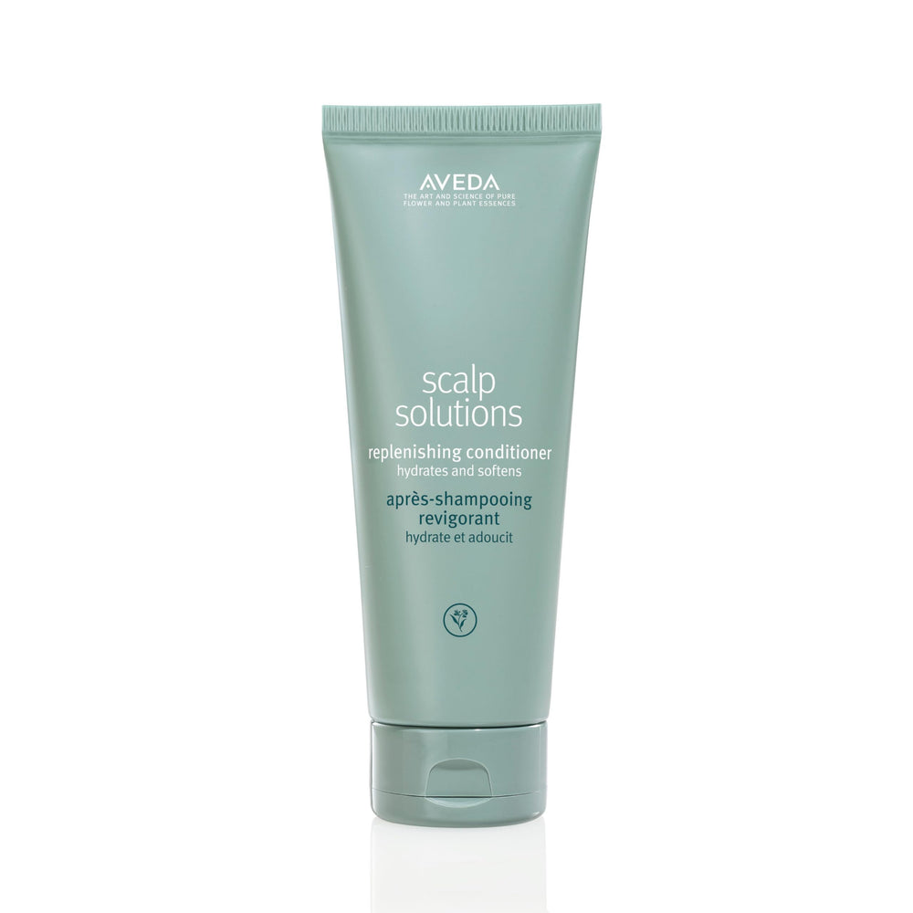 Aveda bottle front view showing clean packaging and benefits