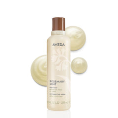 Aveda front bottle showing Rosemary Mint label and natural appeal