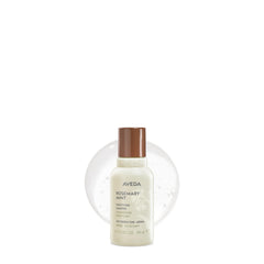 Aveda front bottle showing label and travel size, clear benefit of easy cleansing