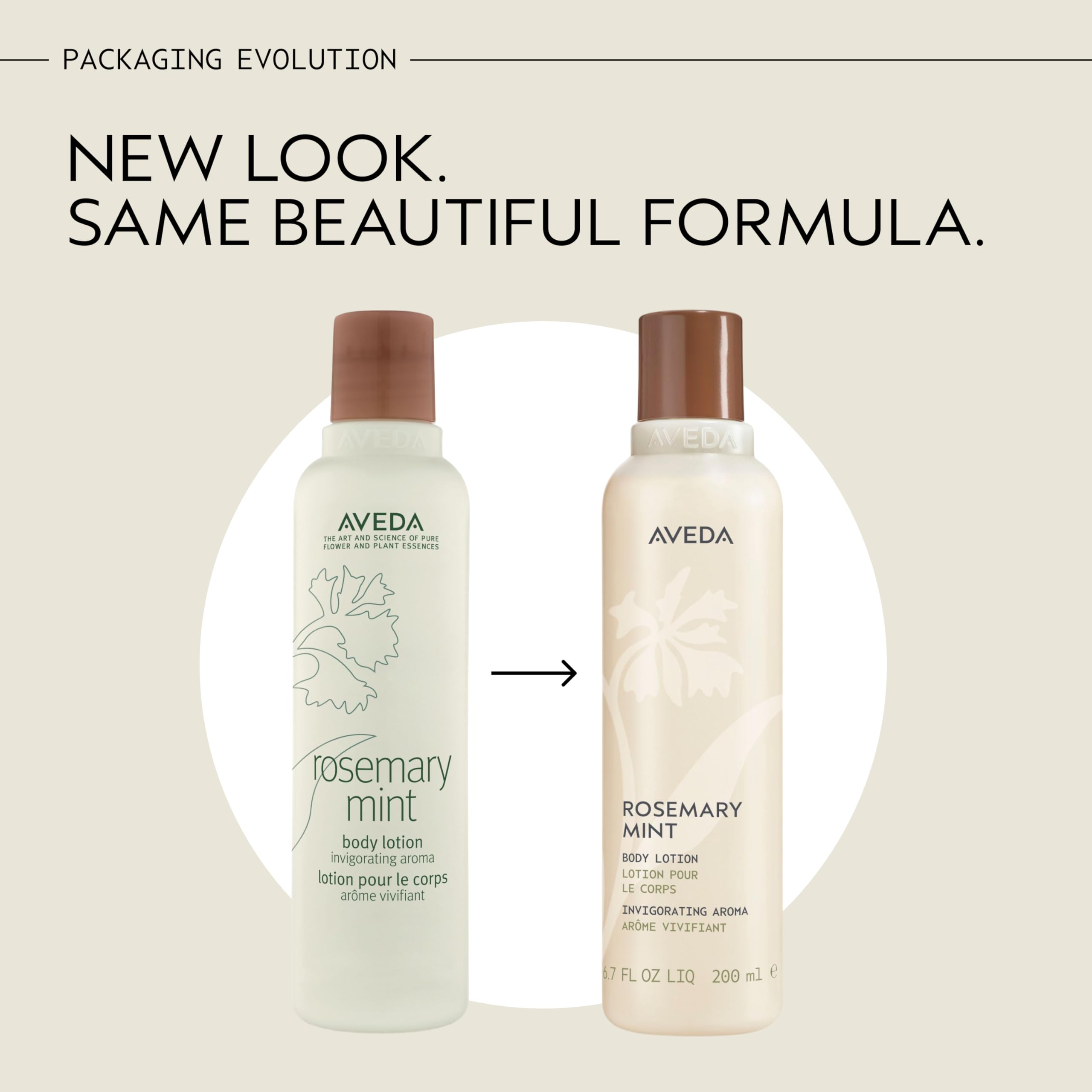 Label detail showing Aveda and certified organic rosemary and peppermint benefits