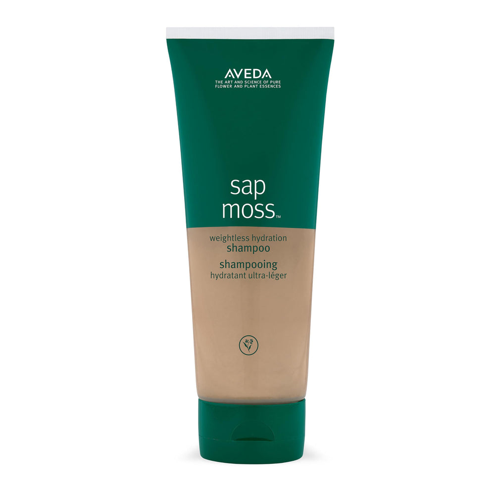 Aveda Sap Moss front packaging showing bottle and label benefit lightweight hydration