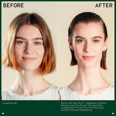 Aveda Sap Moss being applied to wet hair to detangle and hydrate