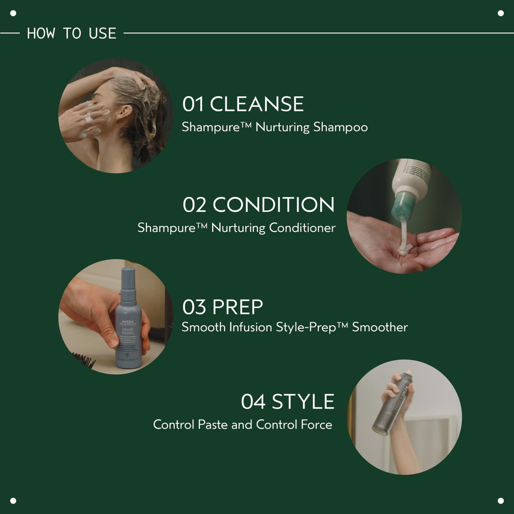 Aveda Shampure aromatics with lavender and ylang ylang showing calming scent benefit