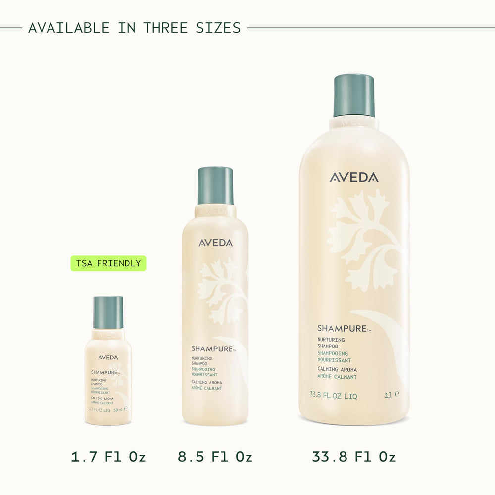 Aveda Shampure arranged with matching body care to extend Shampure scent benefit